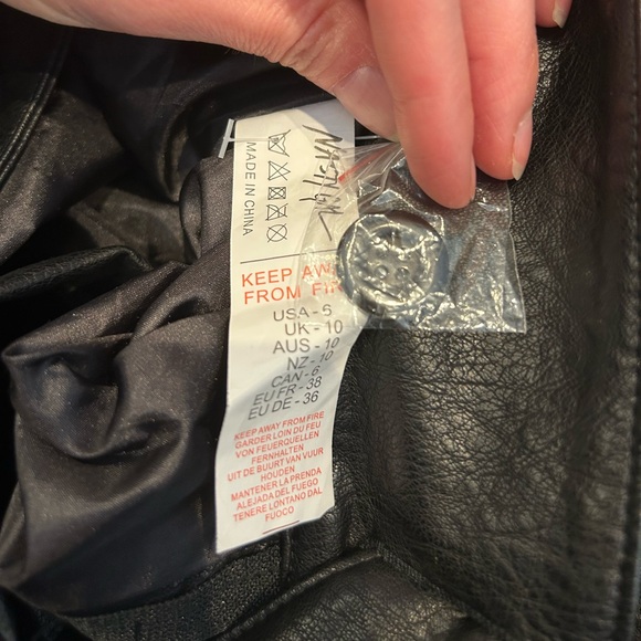 NASTY GAL NWT Black Faux Leather High Waisted Pants with Unique Belt Detail - Picture 5 of 7